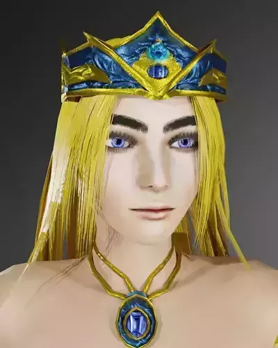 Mermaid Queen 3D Character Game Ready