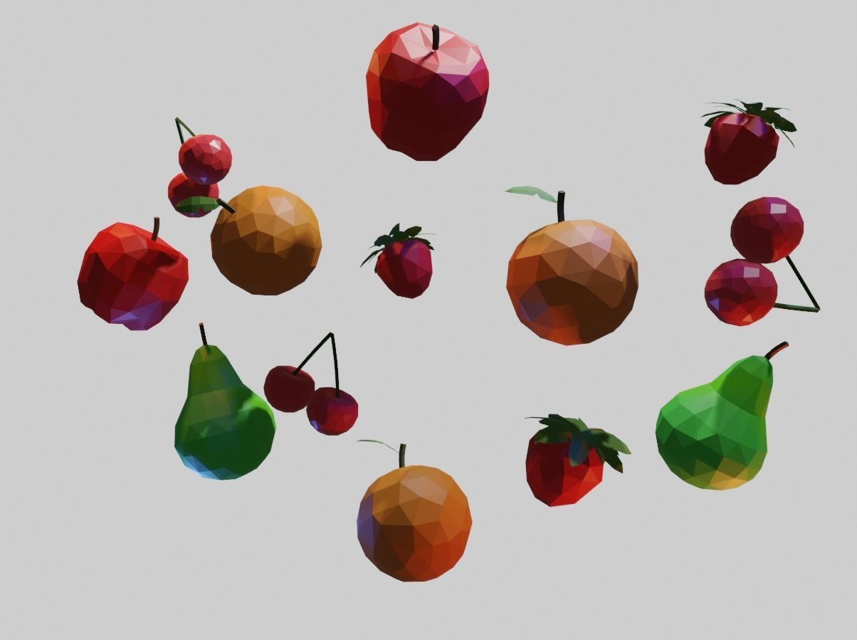 Fruit Pack Collection Low-poly 3D model Low-poly 3D model_1
