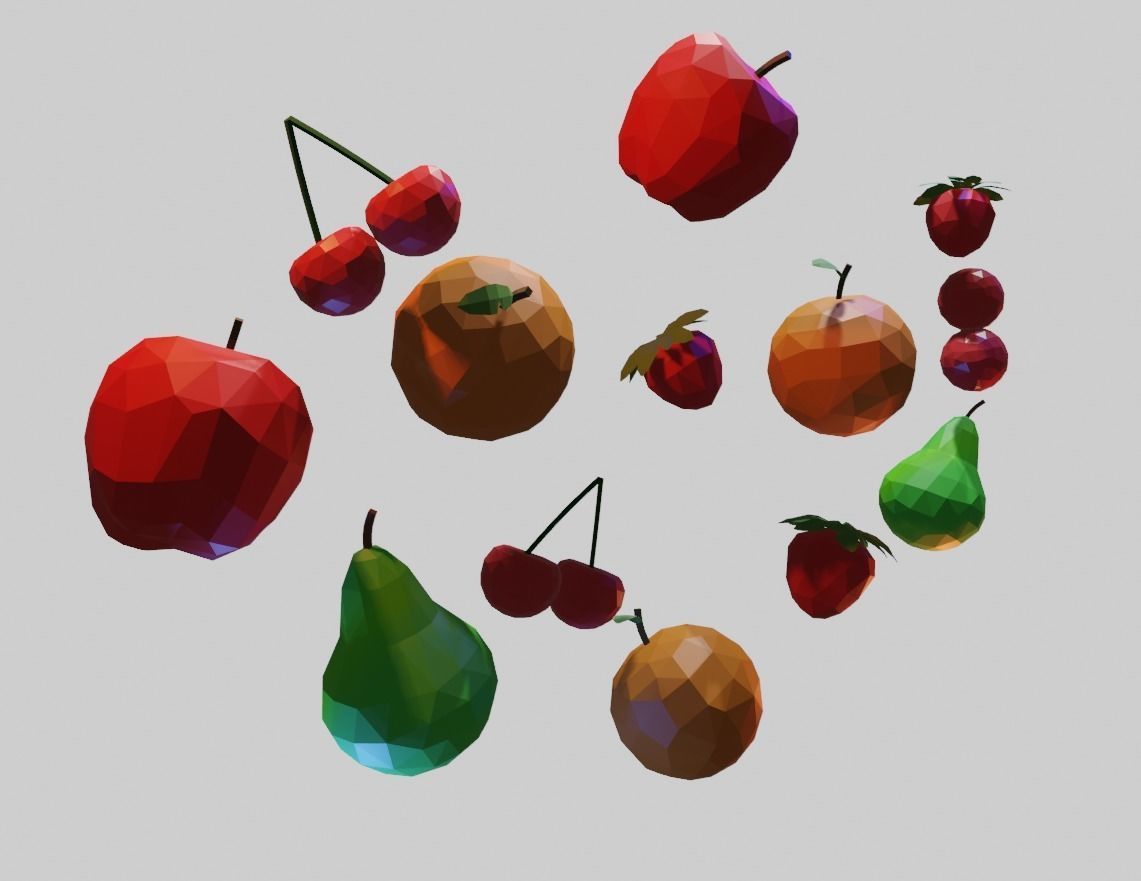 Fruit Pack Collection Low-poly 3D model Low-poly 3D model_2