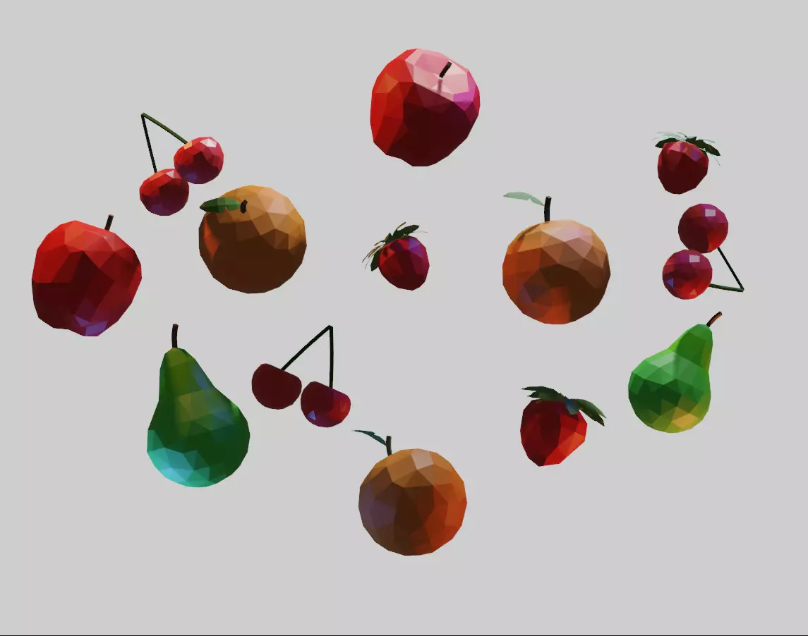 Fruit Pack Collection Low-poly 3D model Low-poly 3D model_0