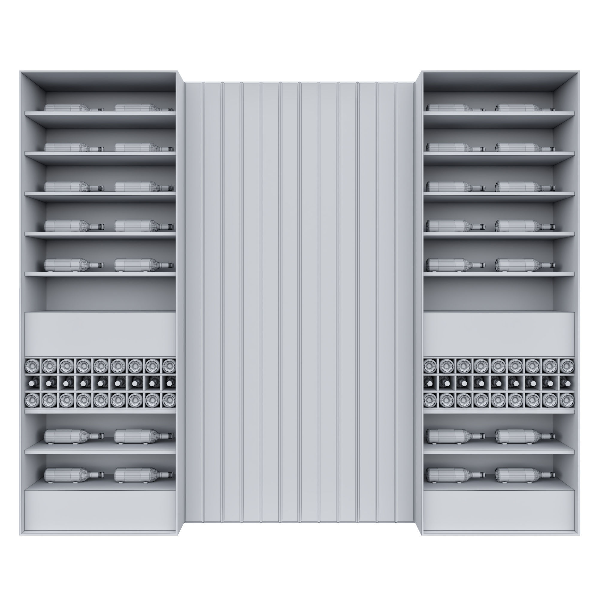 Wine Shelf 8 3D model_2