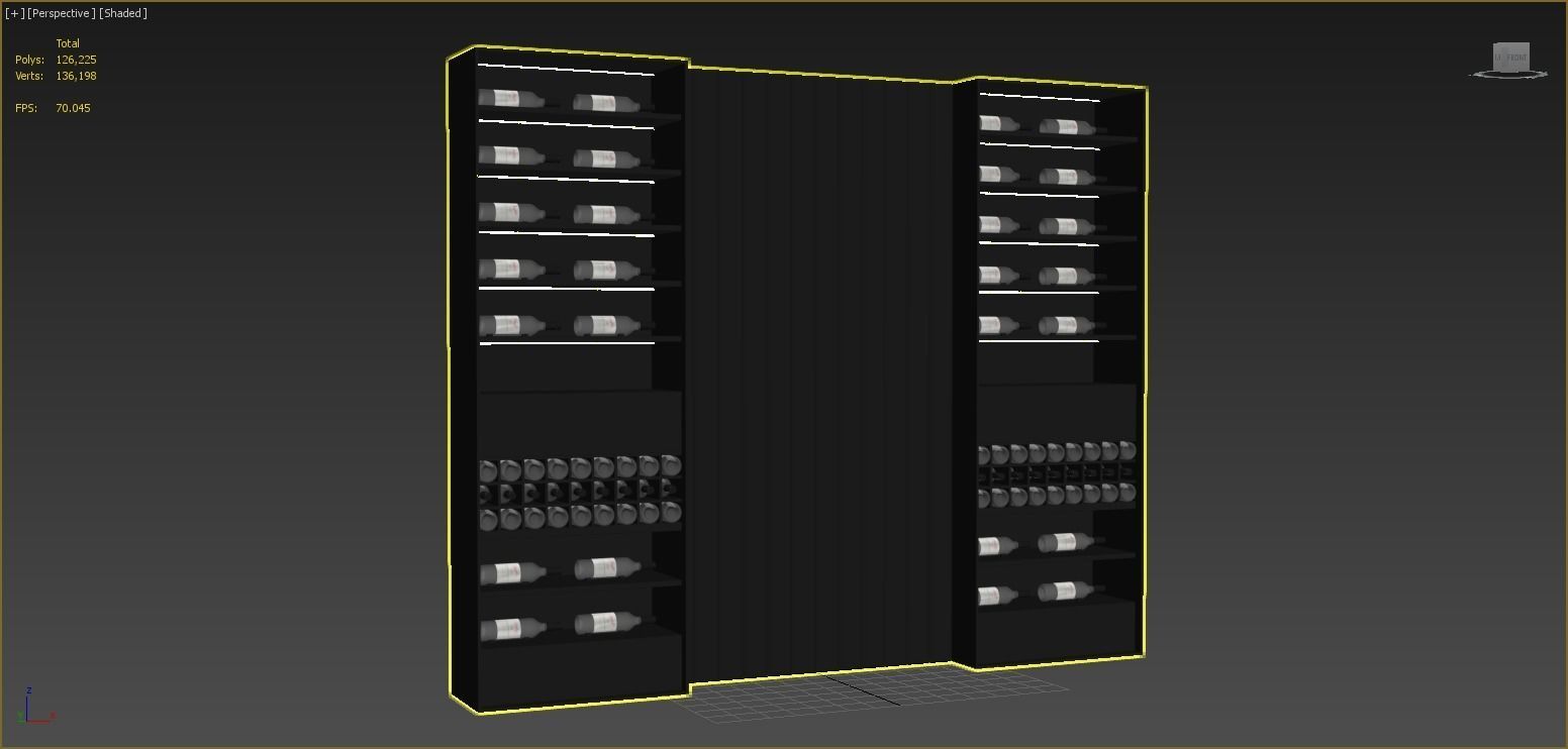 Wine Shelf 8 3D model_4