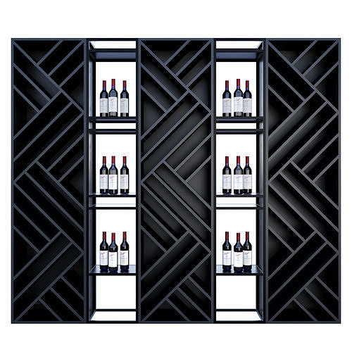 Wine Shelf 9 3D model