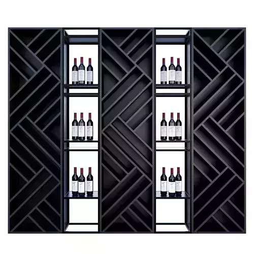 Wine Shelf 9 3D model