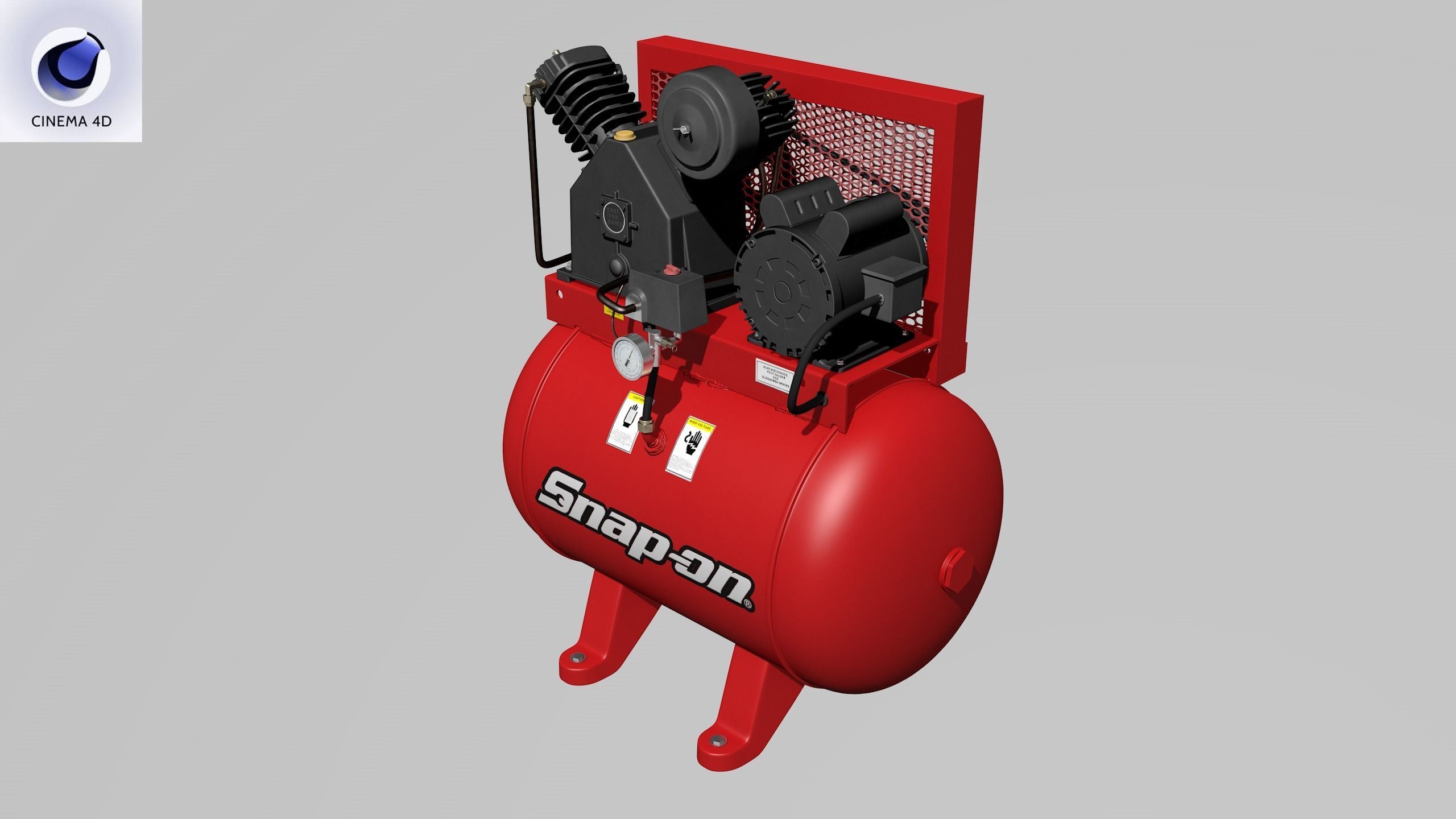 SO Air Compressor Stationary 40 gallon Single Phase Low-poly 3D model_31