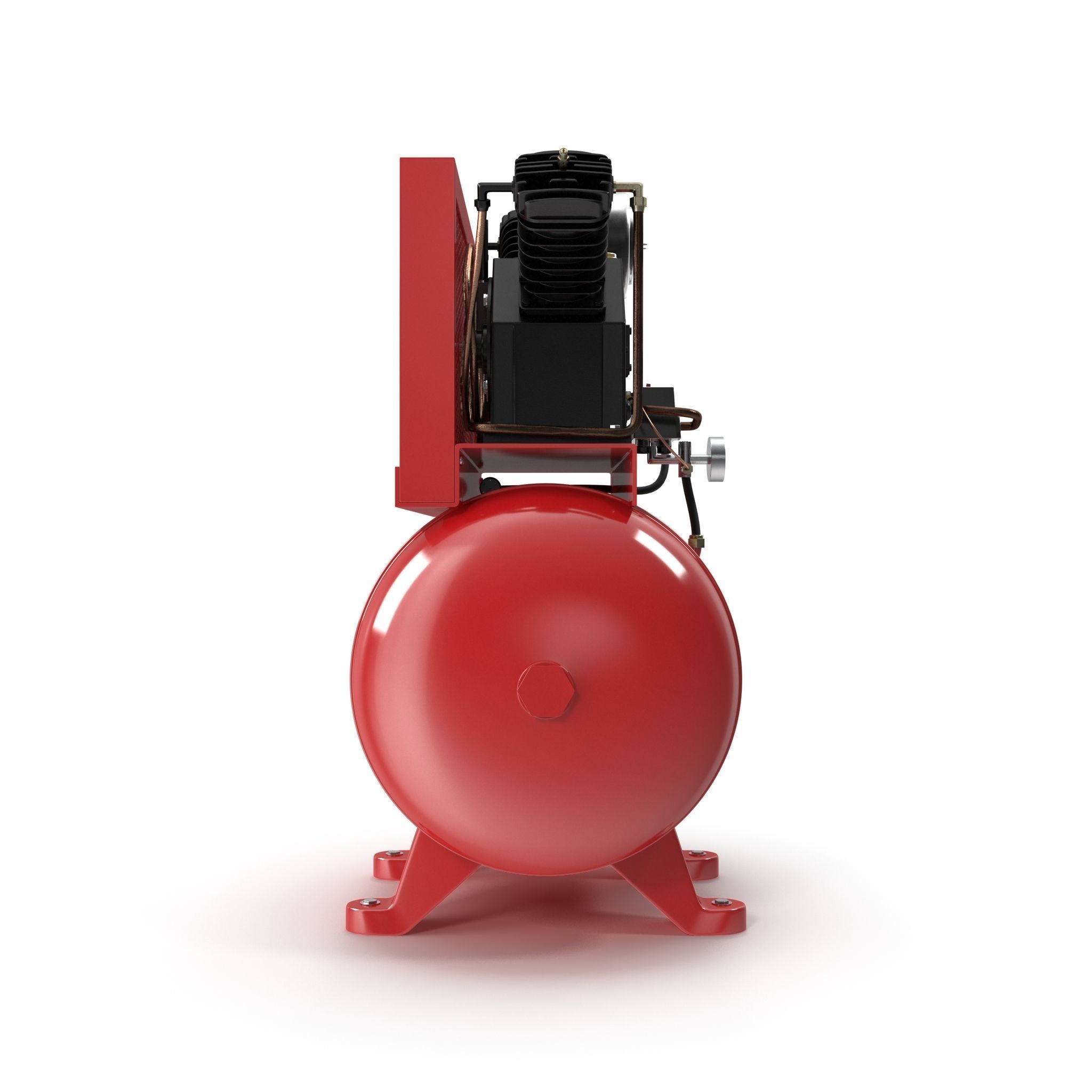 SO Air Compressor Stationary 40 gallon Single Phase Low-poly 3D model_6