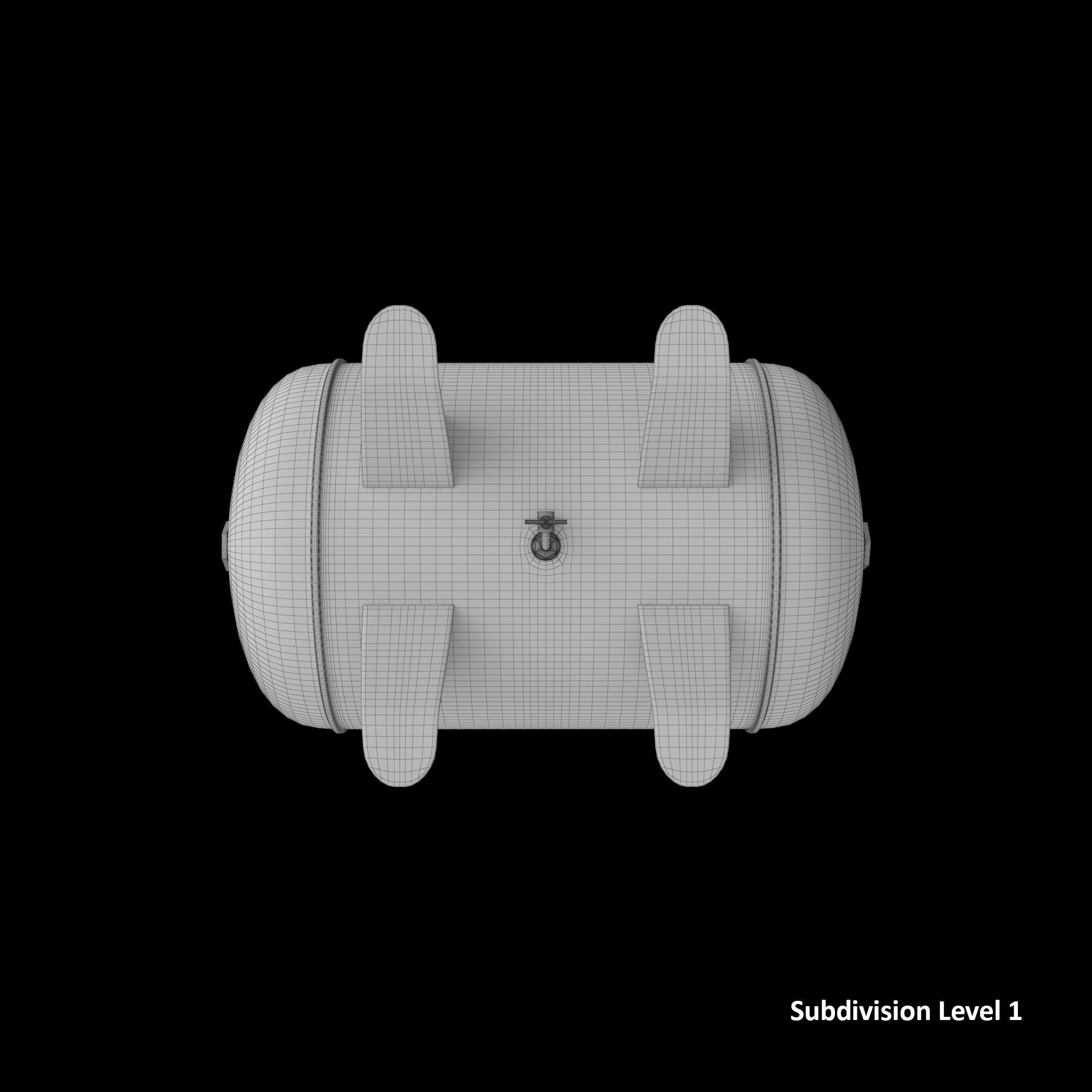 SO Air Compressor Stationary 40 gallon Single Phase Low-poly 3D model_23