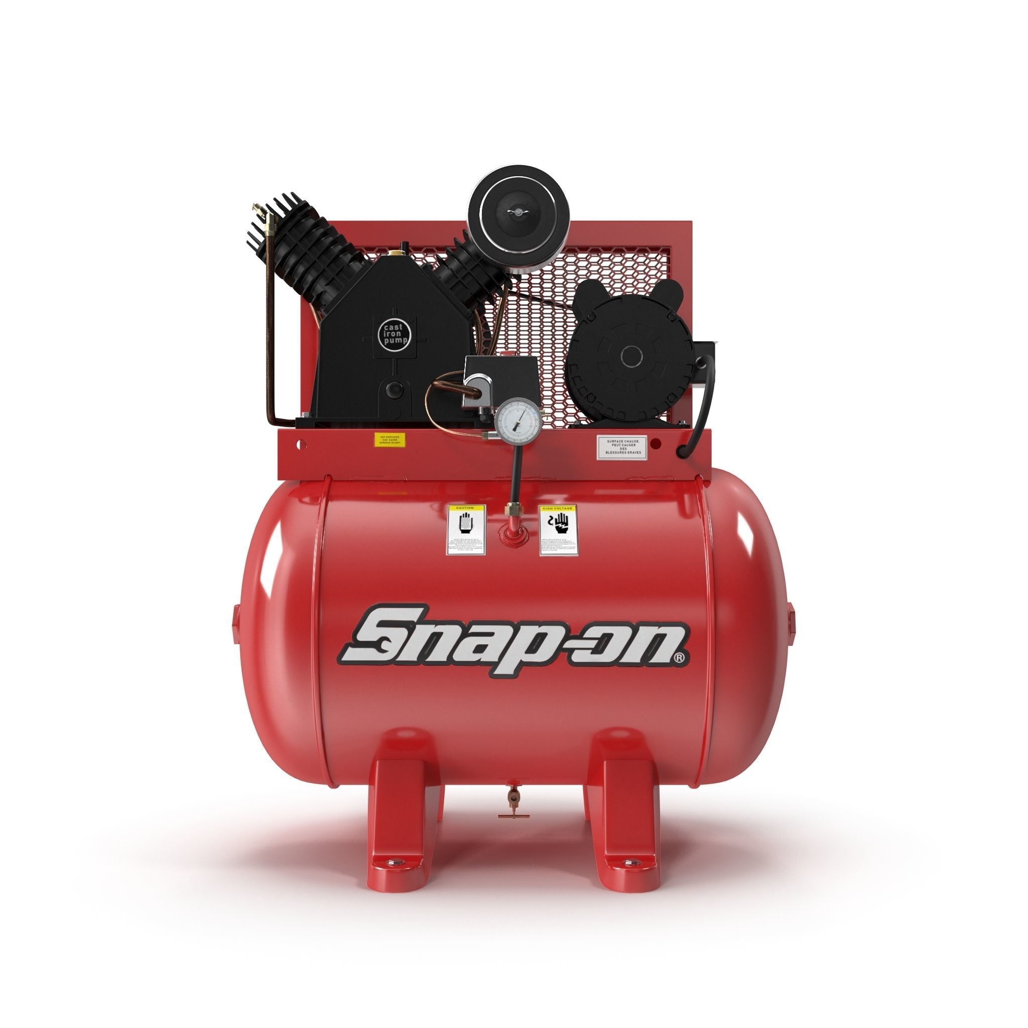 SO Air Compressor Stationary 40 gallon Single Phase Low-poly 3D model_3