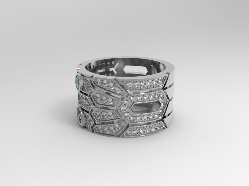 Panthere ring many sizes 3D print model_6