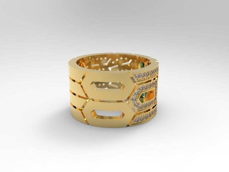 Panthere ring many sizes 3D print model_5