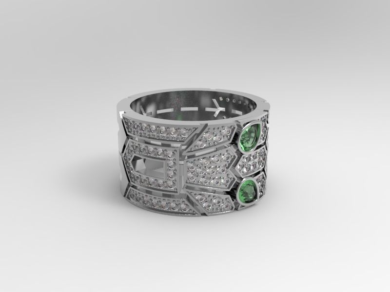 Panthere ring many sizes 3D print model_7