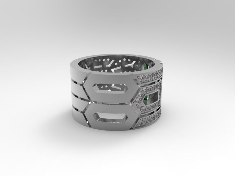Panthere ring many sizes 3D print model_8