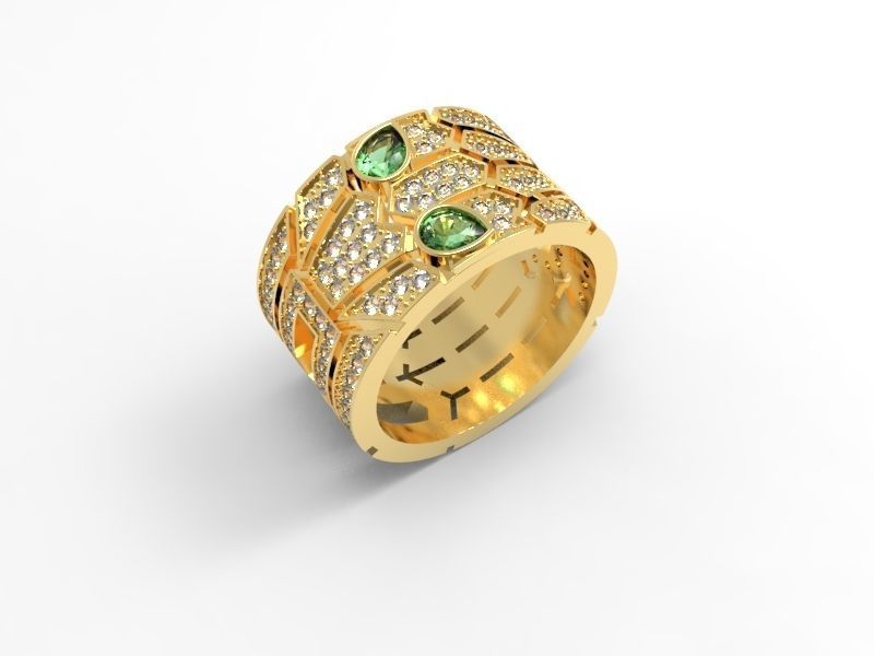 Panthere ring many sizes 3D print model_2