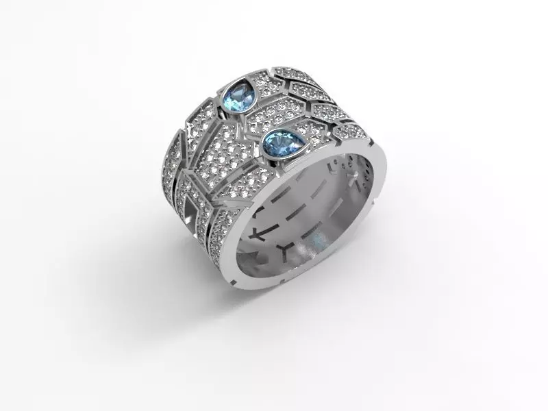 Panthere ring many sizes 3D print model_0