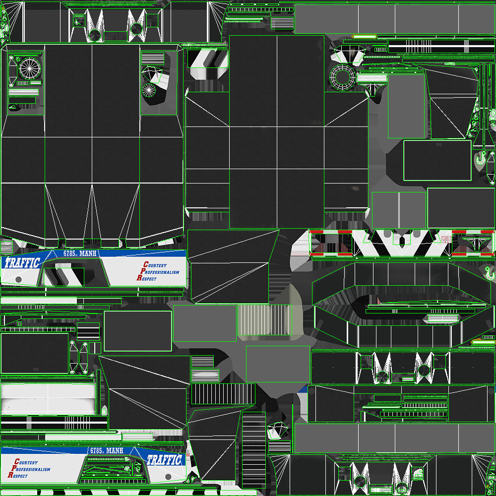 Tow truck NYPD Low-poly 3D model_62