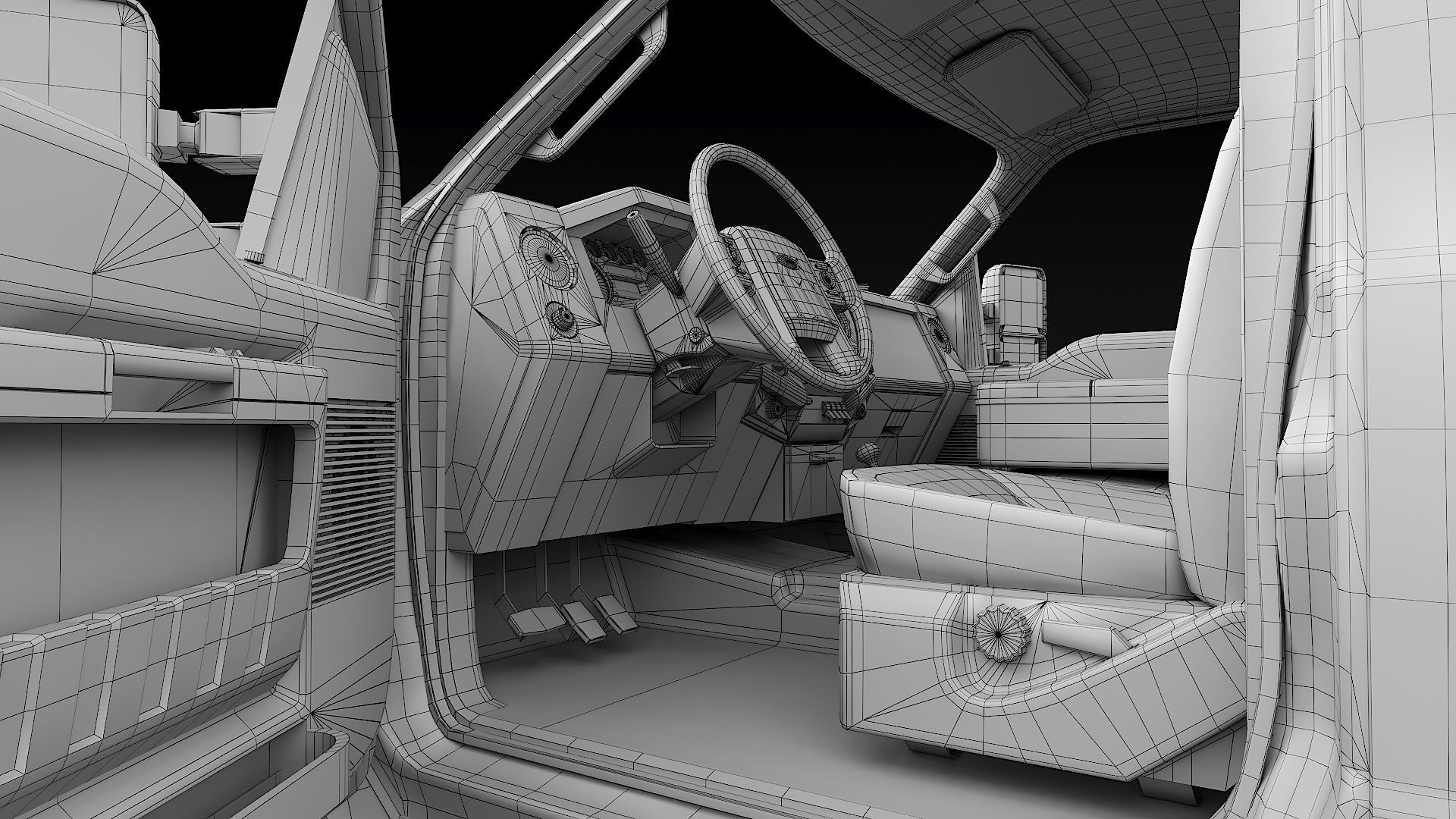 Tow truck NYPD Low-poly 3D model_49