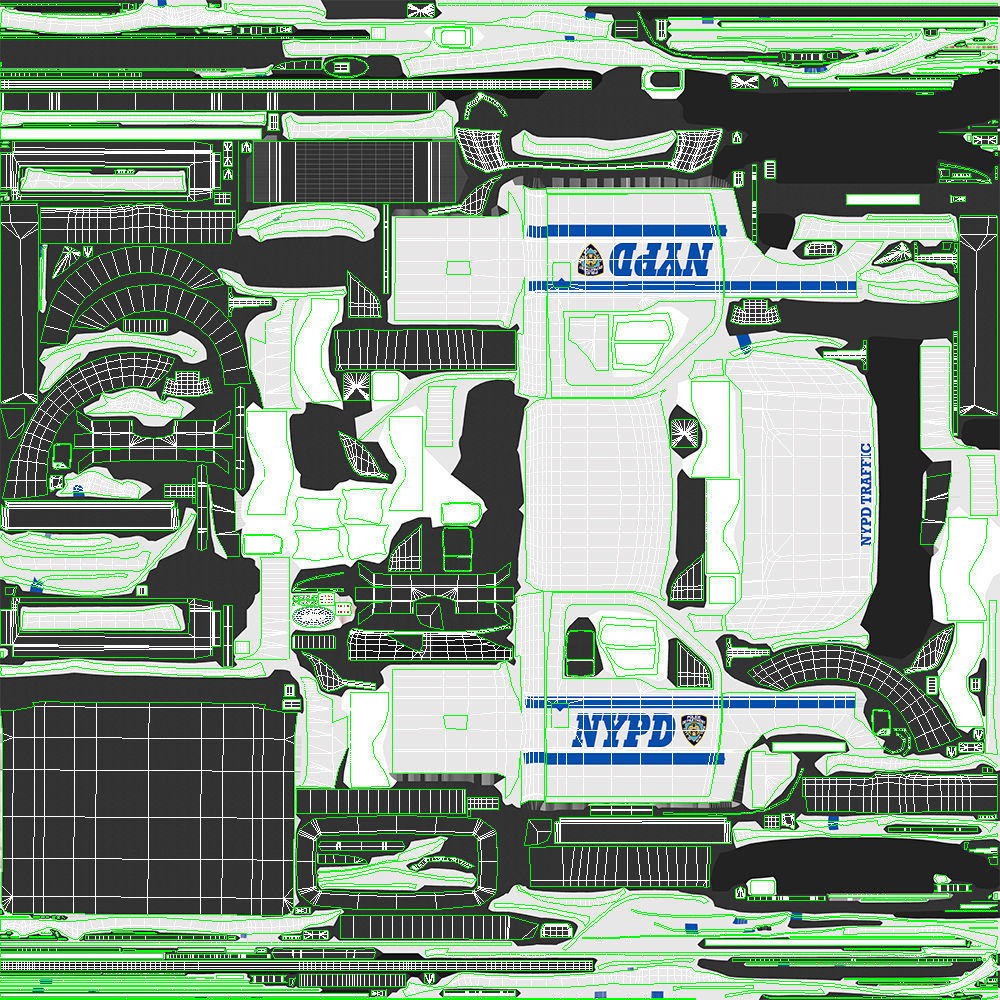 Tow truck NYPD Low-poly 3D model_61