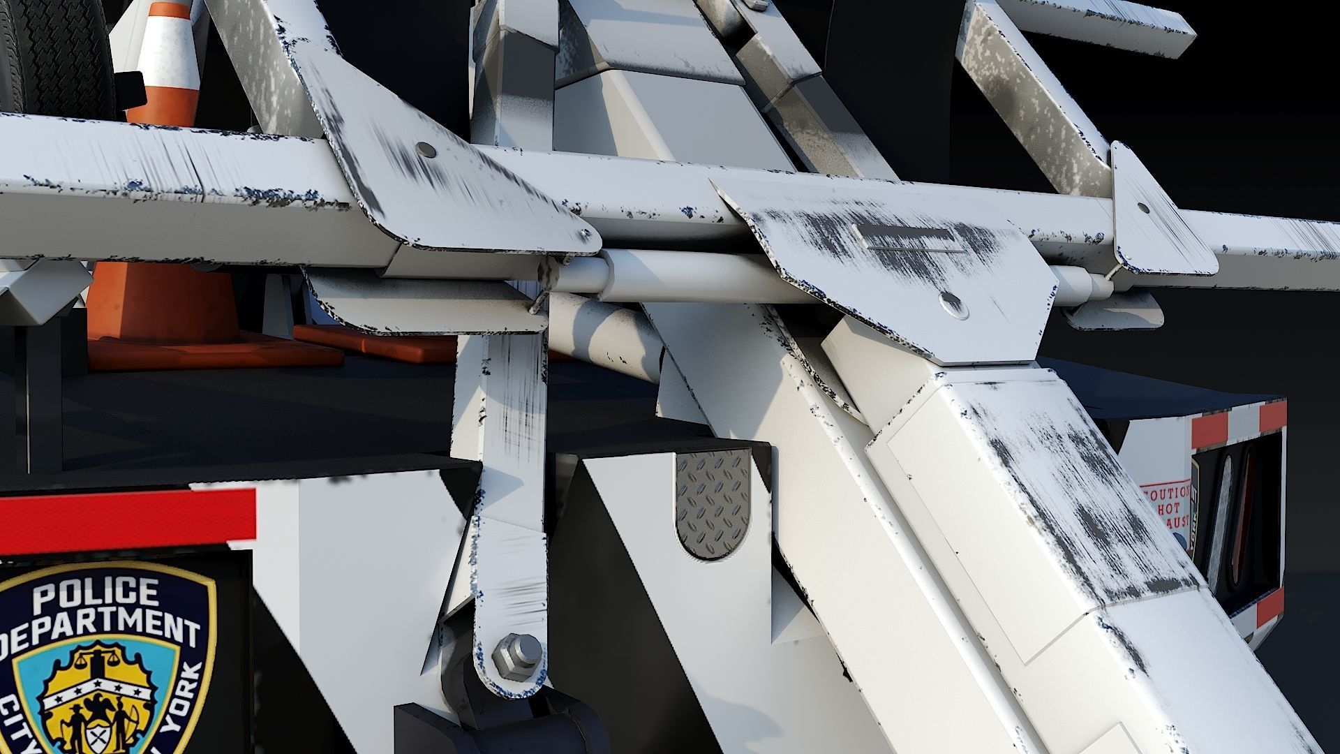 Tow truck NYPD Low-poly 3D model_28