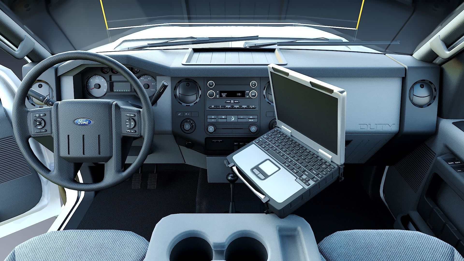 Tow truck NYPD Low-poly 3D model_13