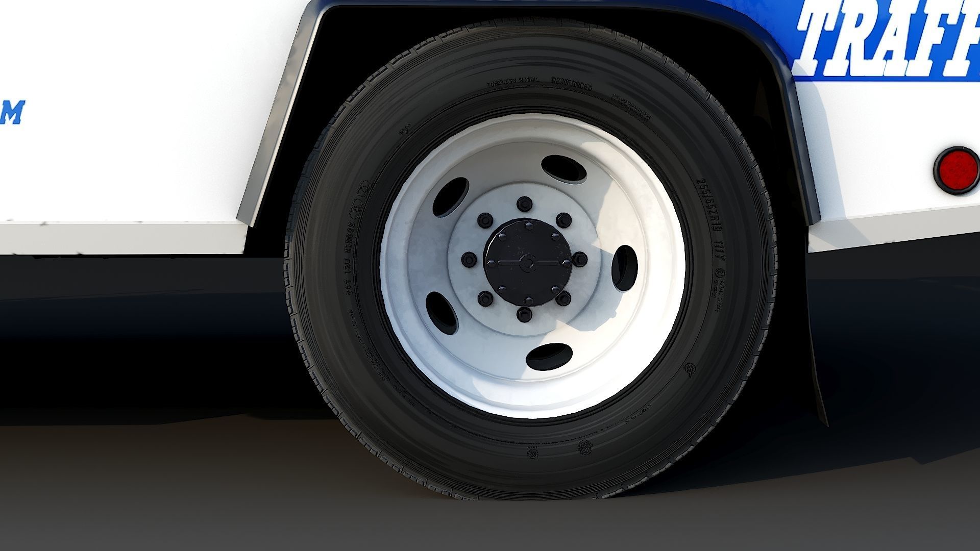 Tow truck NYPD Low-poly 3D model_32