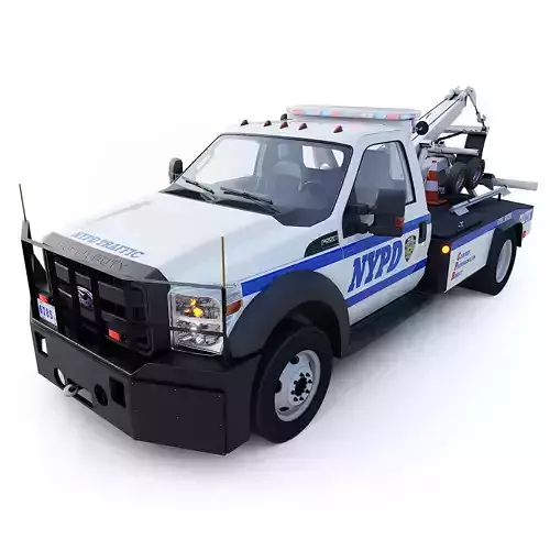 Tow truck NYPD Low-poly 3D model