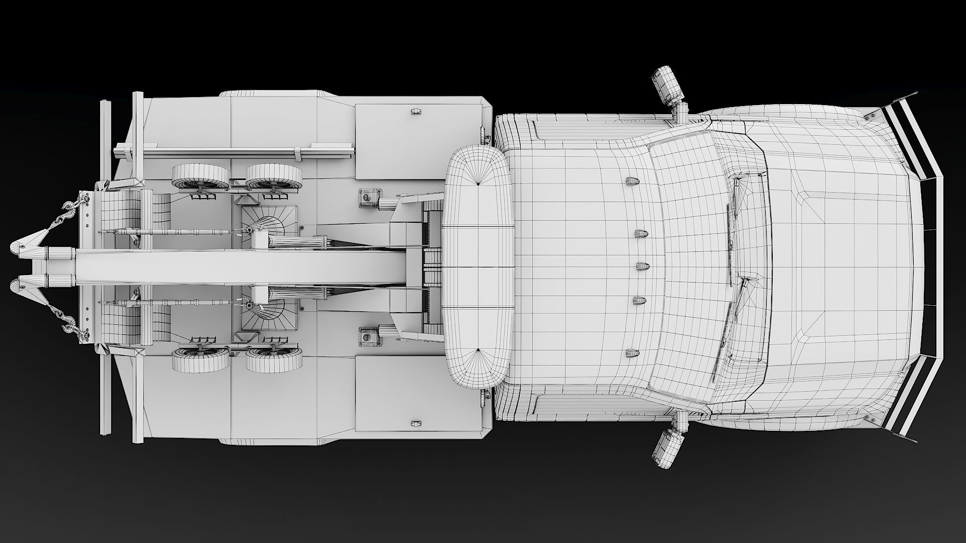 Tow truck NYPD Low-poly 3D model_48
