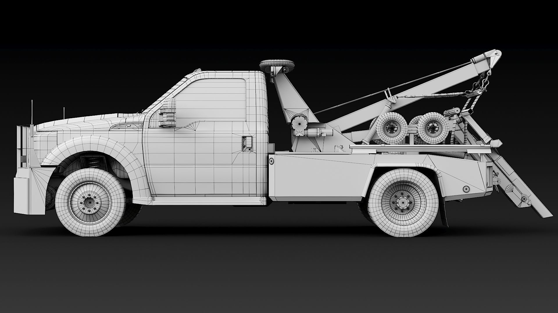 Tow truck NYPD Low-poly 3D model_44