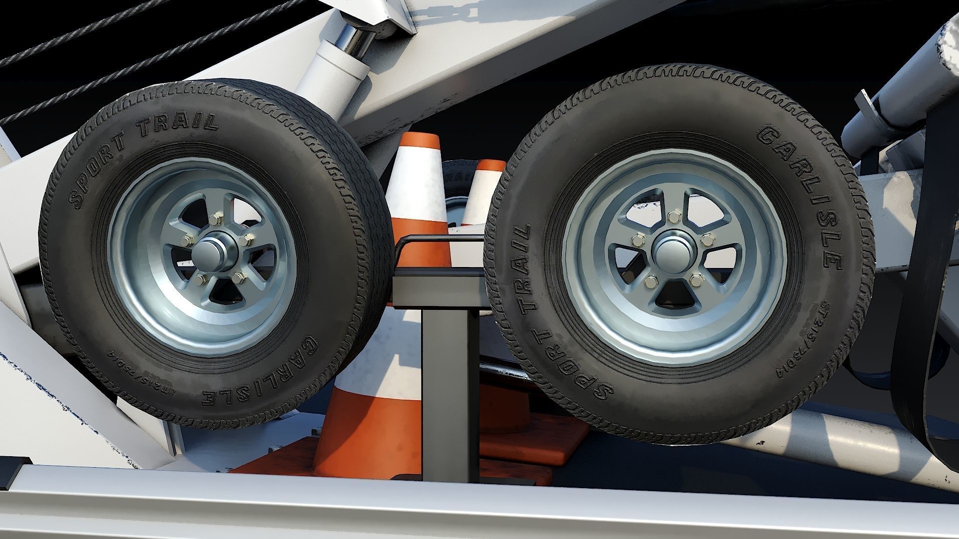 Tow truck NYPD Low-poly 3D model_25