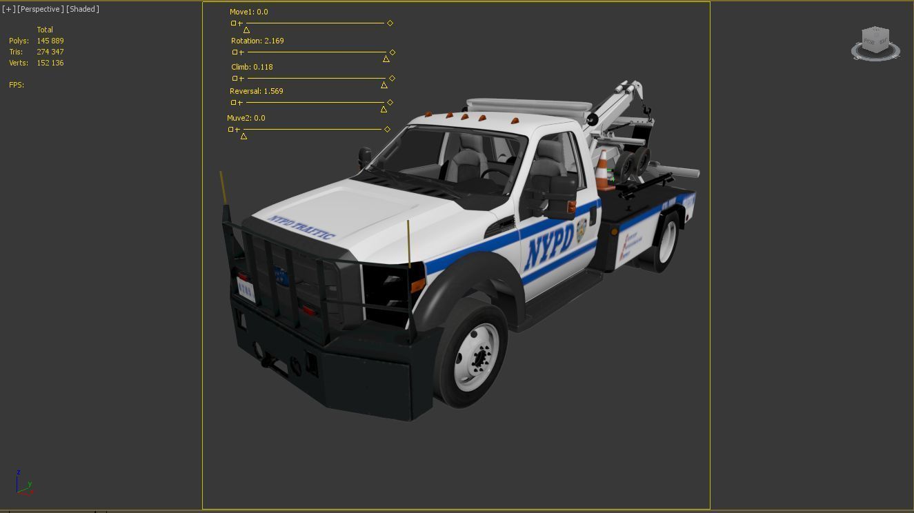 Tow truck NYPD Low-poly 3D model_57