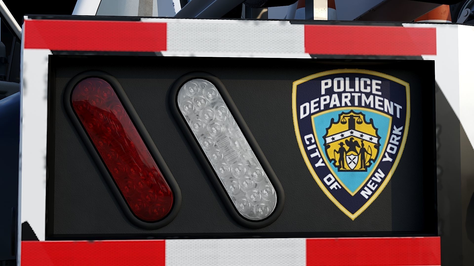 Tow truck NYPD Low-poly 3D model_24