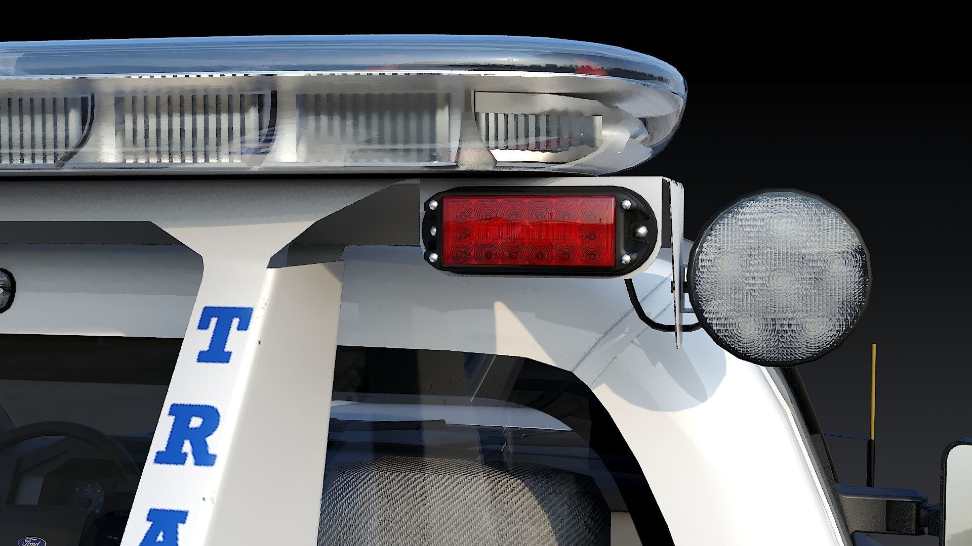 Tow truck NYPD Low-poly 3D model_23