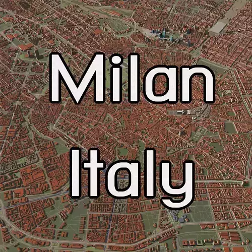Milan Italy - city and urban 3D model
