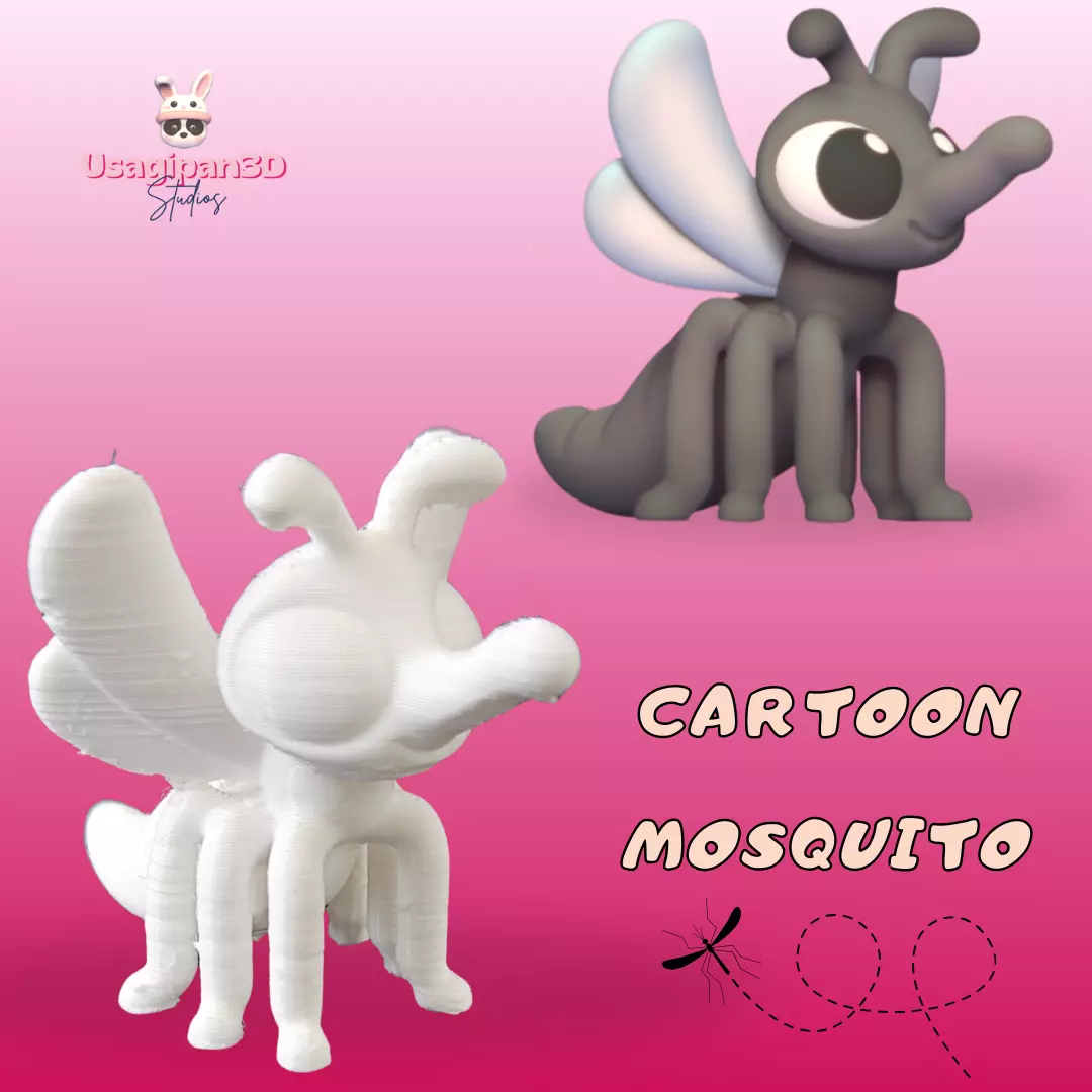 Cartoon Mosquito 3D print model_0