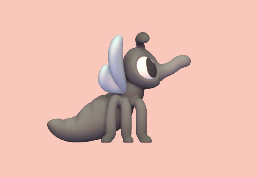 Cartoon Mosquito 3D print model_2
