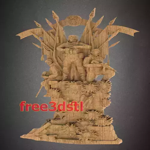 Cartoon bust 3D STL Model for CNC Router  