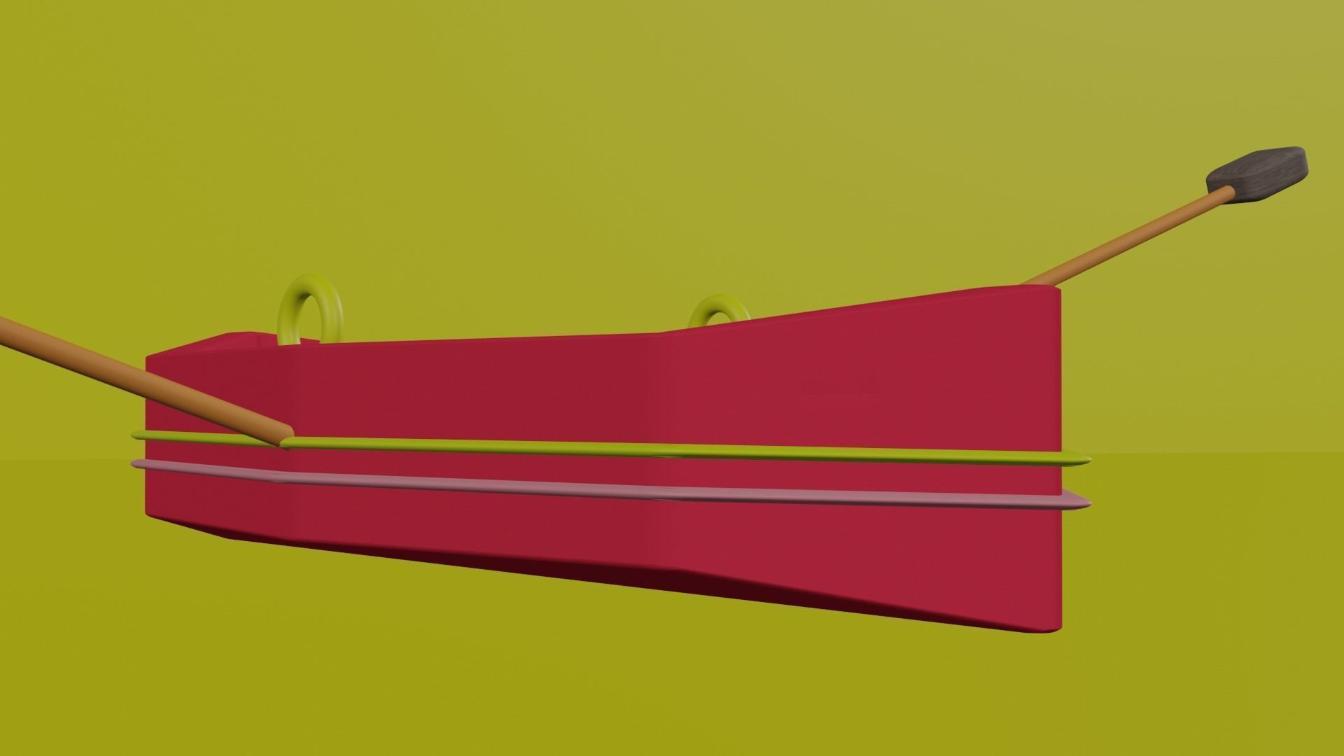 cartoon boat 3D model_1