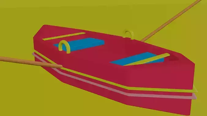 cartoon boat 3D model cartoon boat 3D model