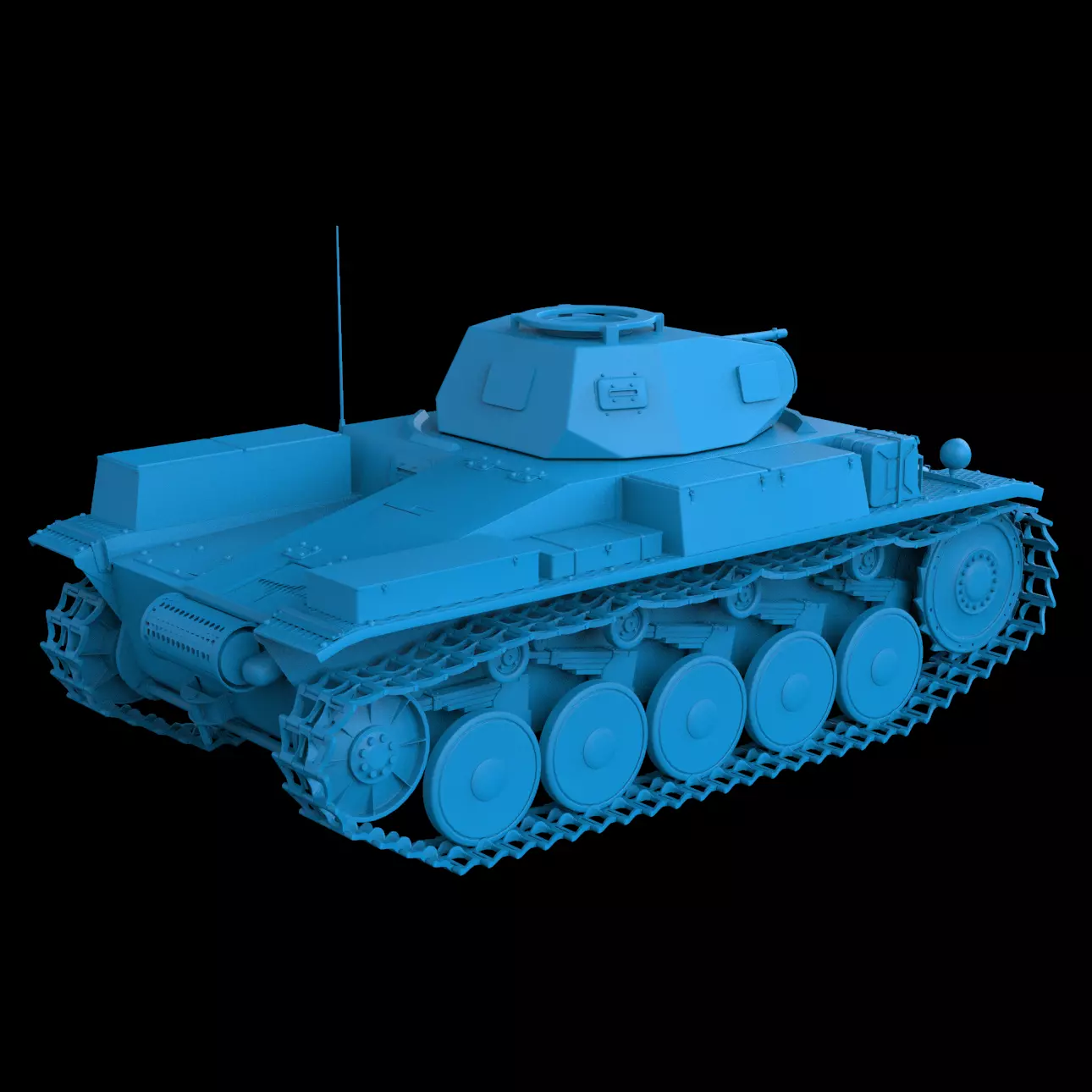 Panzer II 3D print model_0