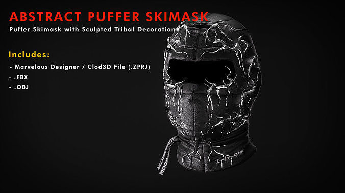 Abstract Tribal Skimask 3D model