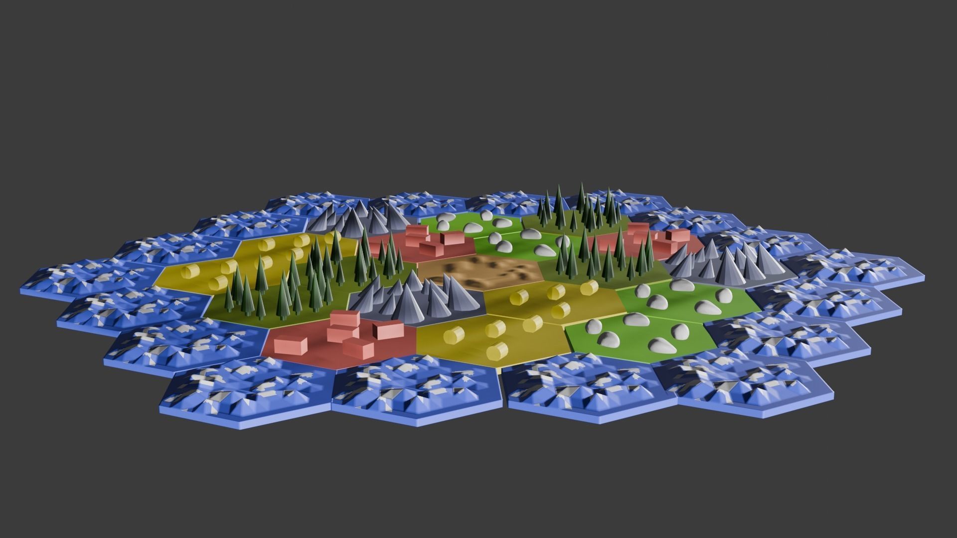 Settlers of Catan 3D terrain tiles for 3D Printing 3D print model_9