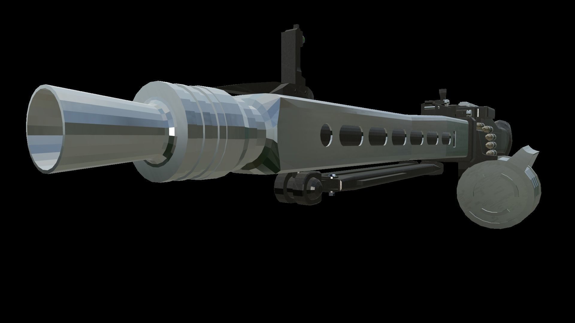 Low-Poly Light Machine MG42 3D Model Low-poly 3D model_1