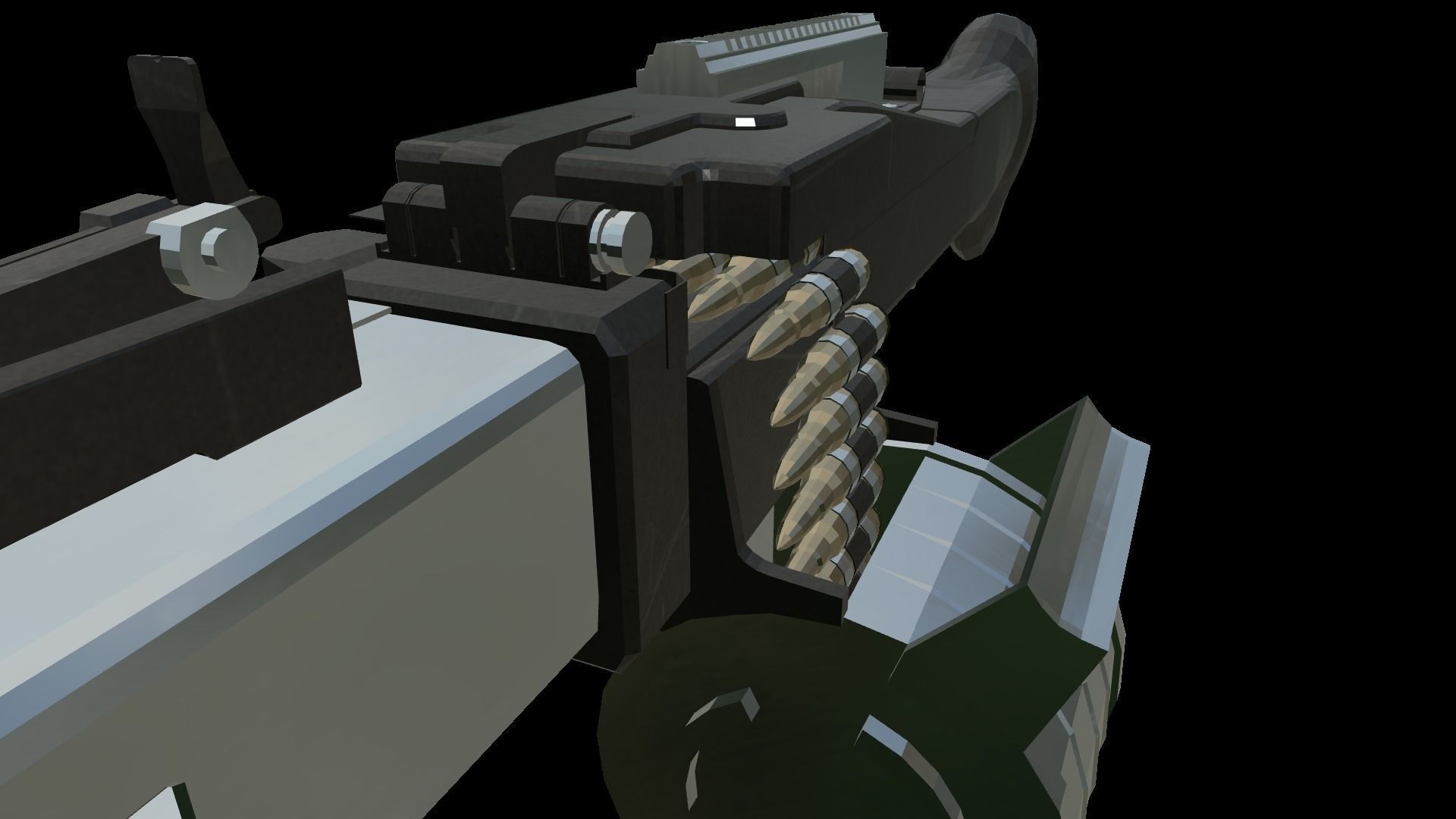Low-Poly Light Machine MG42 3D Model Low-poly 3D model_5