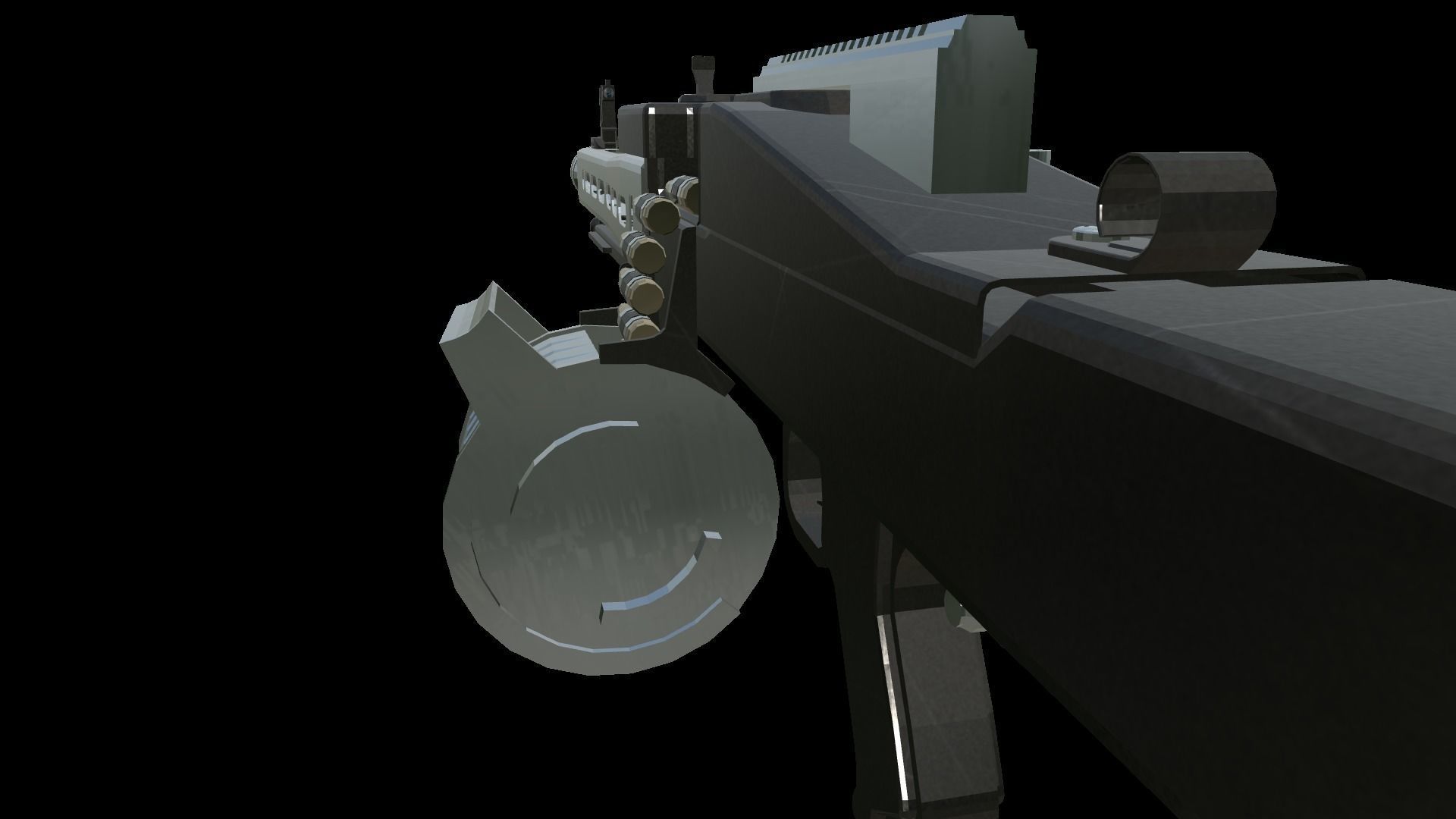Low-Poly Light Machine MG42 3D Model Low-poly 3D model_4