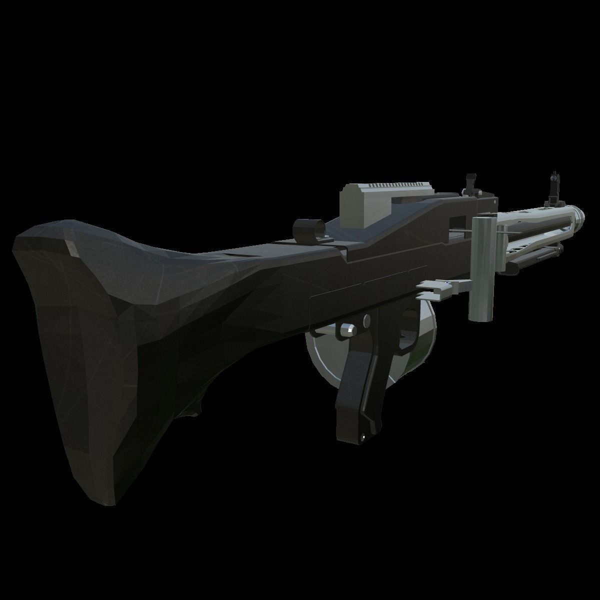 Low-Poly Light Machine MG42 3D Model Low-poly 3D model_9