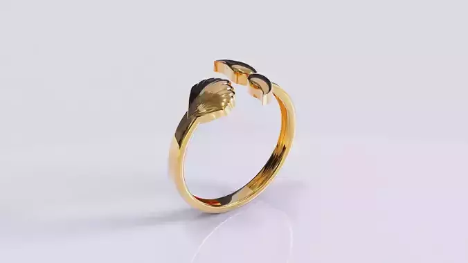 Sea shell Ring Gold 18k