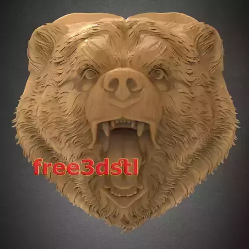 Angry Bear 3D STL Model for CNC Router 