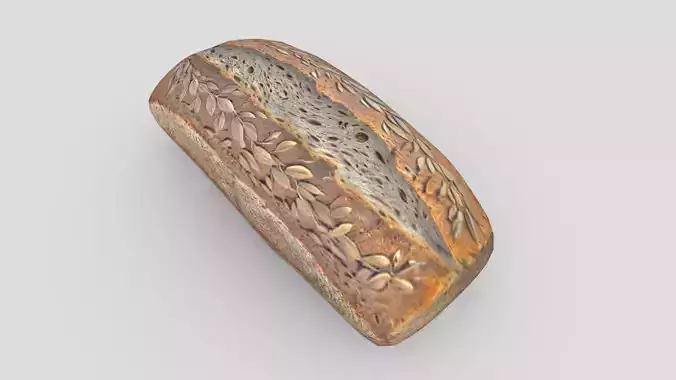 Multi Grain Bread 2 Low-poly 3D model