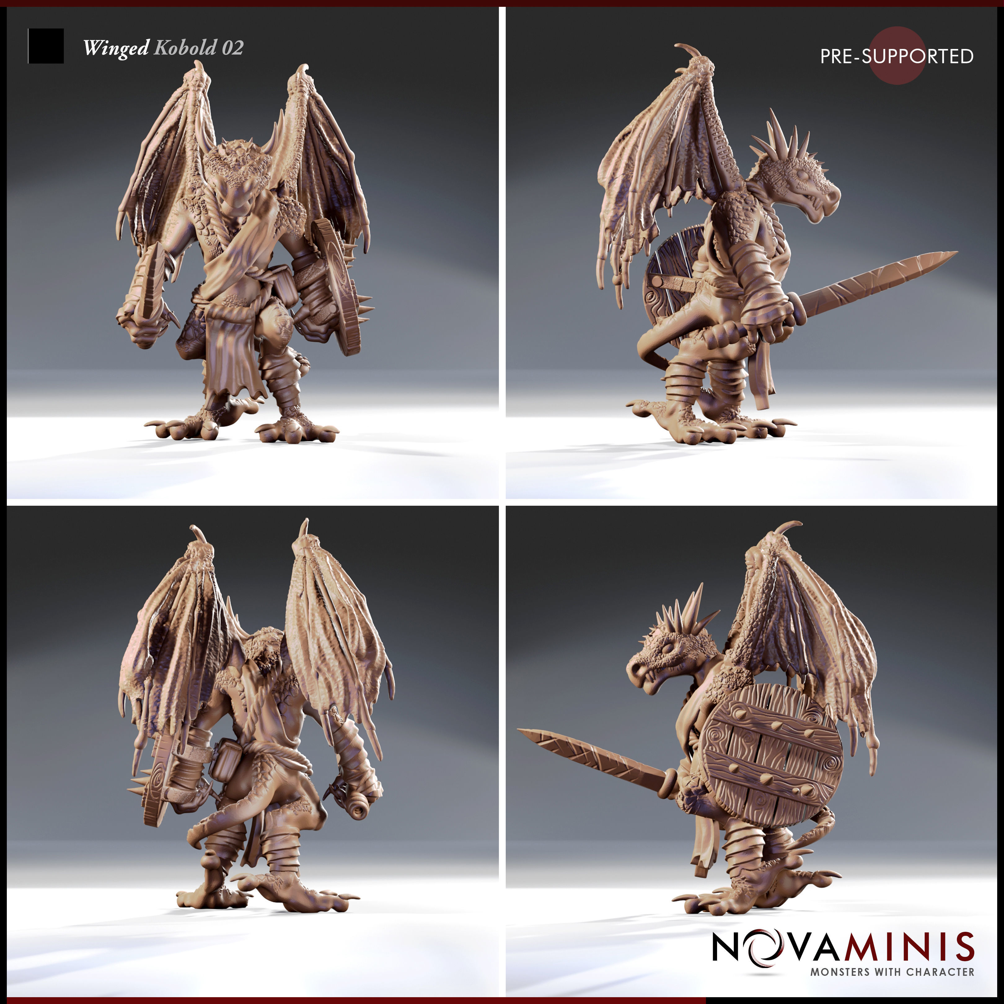 Winged Kobold 02 3D print model_2