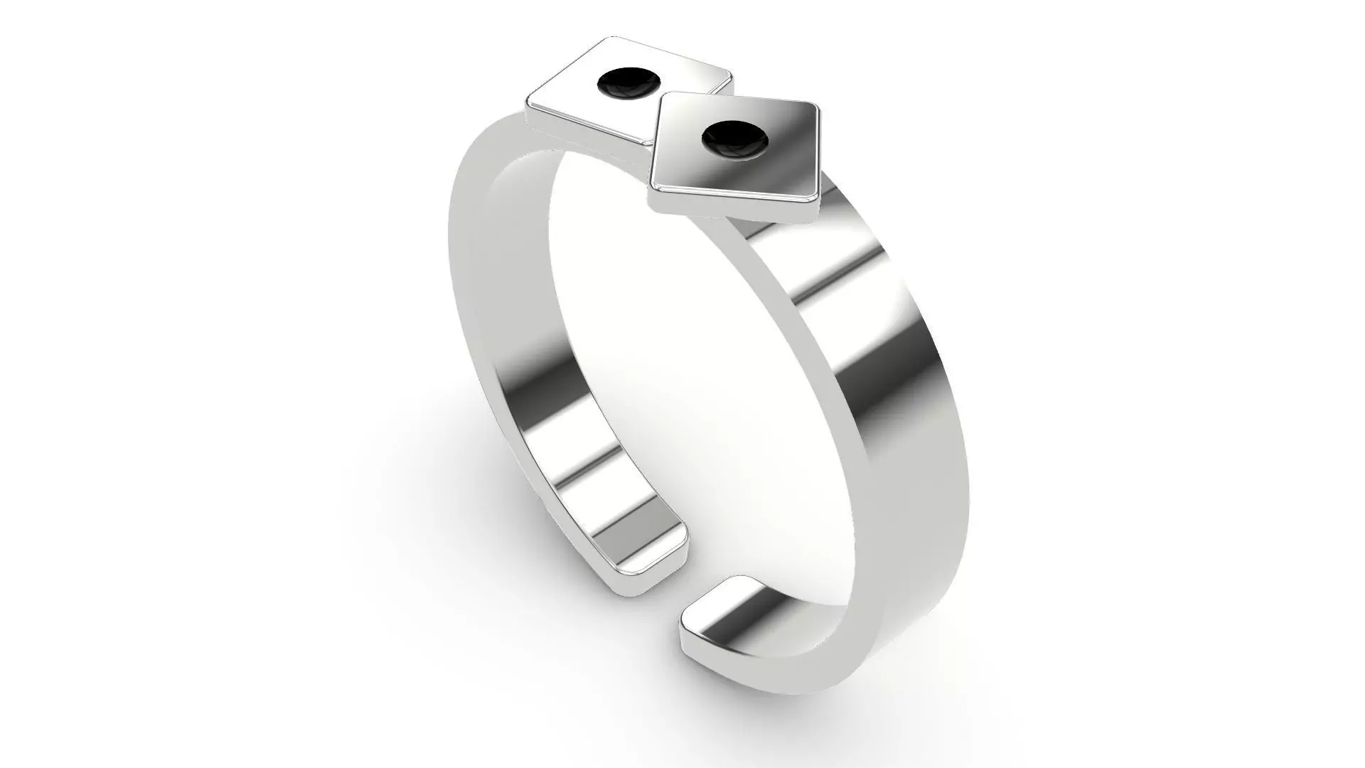 Dice Ring - Snake Eyes 3D print model