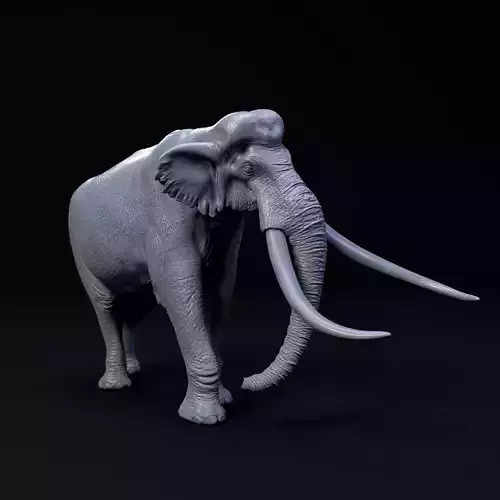 Palaeoloxodon bull 1-35 scale pre-supported
